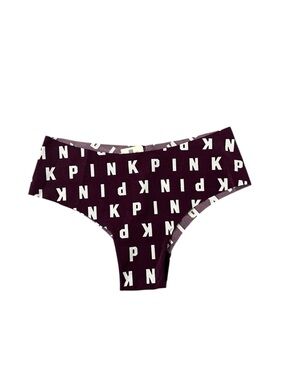 NWT PINK Victoria's Secret No-Show "PINK" Cheekster Panty in Burgundy